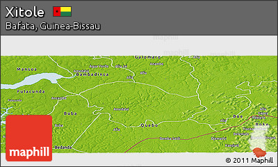 Physical Panoramic Map of Xitole