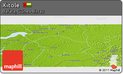 Physical Panoramic Map of Xitole