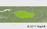 Physical Panoramic Map of Xitole, semi-desaturated
