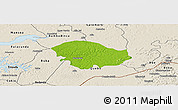 Physical Panoramic Map of Xitole, shaded relief outside