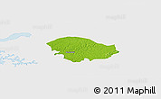 Physical Panoramic Map of Xitole, single color outside