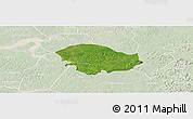 Satellite Panoramic Map of Xitole, lighten