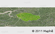 Satellite Panoramic Map of Xitole, semi-desaturated