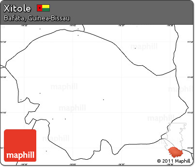 Blank Simple Map of Xitole, no labels