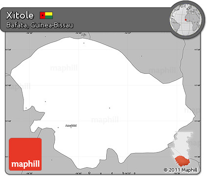 Gray Simple Map of Xitole