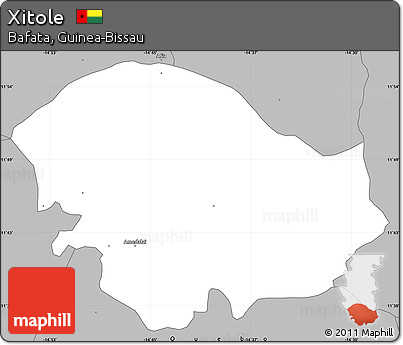Gray Simple Map of Xitole