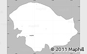Gray Simple Map of Xitole, single color outside