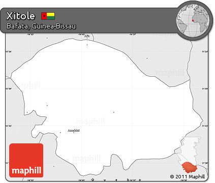 Silver Style Simple Map of Xitole