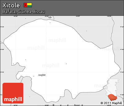 Silver Style Simple Map of Xitole
