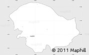 Silver Style Simple Map of Xitole, single color outside