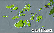 Physical 3D Map of Bolama, darken