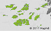 Physical 3D Map of Bolama, desaturated