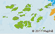 Physical 3D Map of Bolama, political outside