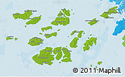 Physical 3D Map of Bolama, political shades outside