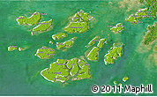 Physical 3D Map of Bolama, satellite outside
