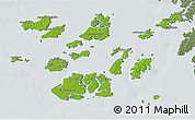 Physical 3D Map of Bolama, semi-desaturated