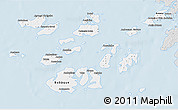 Silver Style 3D Map of Bolama