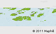 Physical Panoramic Map of Bubaque