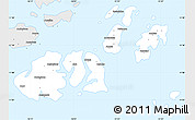 Silver Style Simple Map of Bubaque
