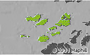 Physical 3D Map of Caravela (Uno), darken, desaturated
