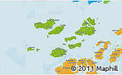 Physical 3D Map of Caravela (Uno), political outside