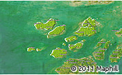 Physical 3D Map of Caravela (Uno), satellite outside