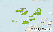 Physical 3D Map of Caravela (Uno), shaded relief outside