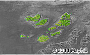 Satellite 3D Map of Caravela (Uno), desaturated