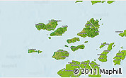 Satellite 3D Map of Caravela (Uno), physical outside