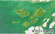 Satellite 3D Map of Caravela (Uno), single color outside