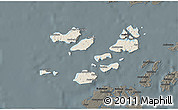 Shaded Relief 3D Map of Caravela (Uno), darken