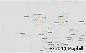 Shaded Relief 3D Map of Caravela (Uno), desaturated