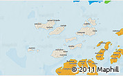Shaded Relief 3D Map of Caravela (Uno), political outside