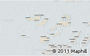 Shaded Relief 3D Map of Caravela (Uno), semi-desaturated