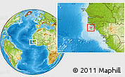 Physical Location Map of Caravela (Uno)