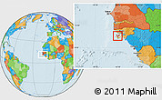 Political Location Map of Caravela (Uno)