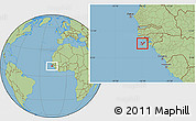 Savanna Style Location Map of Caravela (Uno)