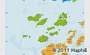 Physical Map of Caravela (Uno), political outside