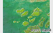 Physical Map of Caravela (Uno), satellite outside