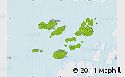 Physical Map of Caravela (Uno), single color outside