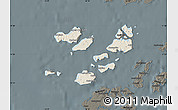 Shaded Relief Map of Caravela (Uno), darken
