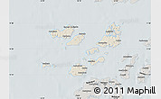 Shaded Relief Map of Caravela (Uno), semi-desaturated