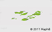 Physical Panoramic Map of Caravela (Uno), cropped outside