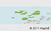 Physical Panoramic Map of Caravela (Uno), shaded relief outside
