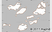 Gray Simple Map of Caravela (Uno), cropped outside