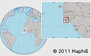 Gray Location Map of Bolama