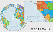 Political Location Map of Bolama