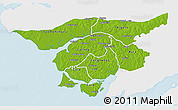 Physical 3D Map of Cacheu, single color outside
