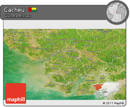 Satellite 3D Map of Cacheu