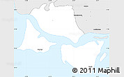 Silver Style Simple Map of Caio